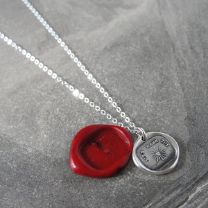 Silver Wax Seal Necklace - Nothing Without You - My Sunshine - RQP Studio