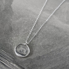 Load image into Gallery viewer, Silver Wax Seal Necklace - Nothing Without You - My Sunshine - RQP Studio
