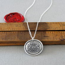Load image into Gallery viewer, Pegasus Wax Seal Necklace - Always Faithful - Antique Silver Winged Horse Wax Seal Jewelry

