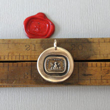 Load image into Gallery viewer, Phoenix Wax Seal Charm - Step To A New Life - antique wax seal jewelry pendant Mythical Phoenix Bird
