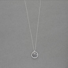Load image into Gallery viewer, Keep Pushing - Wax Seal Necklace With Plough - Antique Silver Wax Seal Jewelry - Don&#39;t Give Up
