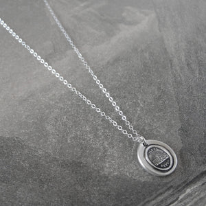 Further Beyond - Silver Sun Wax Seal Necklace - Surpass Your Limits
