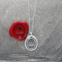 Load image into Gallery viewer, Further Beyond - Silver Sun Wax Seal Necklace - Surpass Your Limits
