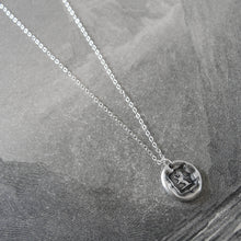 Load image into Gallery viewer, Silver Wax Seal Necklace Demi Lion Rampant - Courage Bravery Strength - RQP Studio
