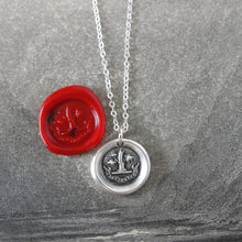 Load image into Gallery viewer, I Grow Strong Again - Silver Wax Seal Necklace With Oak Tree
