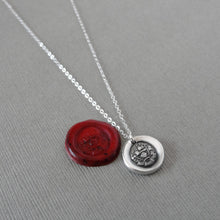 Load image into Gallery viewer, Great Things From Small - Wax Seal Necklace Sky&#39;s The Limit - Antique Silver Wax Seal Jewelry
