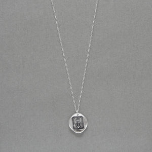 Hope Sustains Me - Anchor Wax Seal Necklace - Antique Silver Wax Seal Jewelry