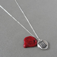 Load image into Gallery viewer, Hope Sustains Me - Anchor Wax Seal Necklace - Antique Silver Wax Seal Jewelry
