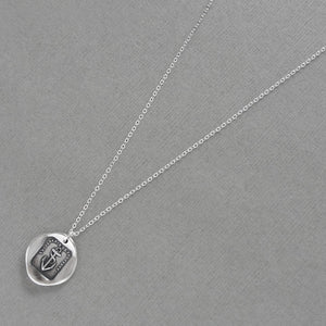 Hope Sustains Me - Anchor Wax Seal Necklace - Antique Silver Wax Seal Jewelry