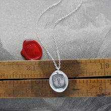 Load image into Gallery viewer, My Goal Aim High - Silver Arrow Wax Seal Necklace
