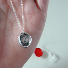 Load image into Gallery viewer, My Goal Aim High - Silver Arrow Wax Seal Necklace
