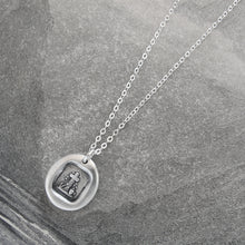 Load image into Gallery viewer, Faith Hope Love - Silver Wax Seal Necklace With Heart Cross Anchor
