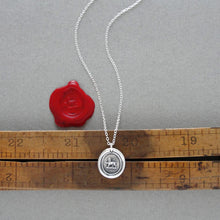 Load image into Gallery viewer, She Lion - Silver Wax Seal Necklace With Lioness Courage Strength
