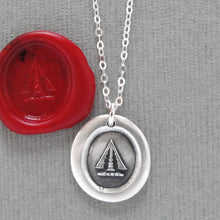 Load image into Gallery viewer, Pheon Broad Arrow - Silver Wax Seal Necklace - Wit and Strength Symbol
