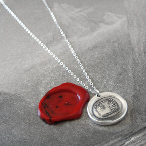All For Your Happiness - Silver Wax Seal Necklace Sun Moon Stars - RQP Studio