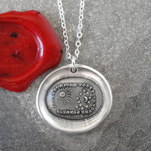 Load image into Gallery viewer, All For Your Happiness - Silver Wax Seal Necklace Sun Moon Stars - RQP Studio
