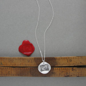 Always Wandering Never Unfaithful - Silver Swallow Wax Seal Necklace - Antique Bird Jewelry
