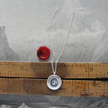 Load image into Gallery viewer, Miniature Unicorn Silver Wax Seal Necklace - Strength Courage Symbol
