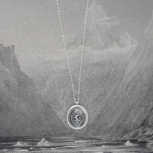 Load image into Gallery viewer, Silver Wolf Wax Seal Necklace - Always Hoping Always Working
