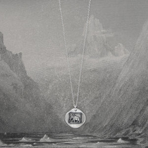 Reason Is My Strength - Silver Elephant Wax Seal Necklace - RQP Studio