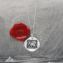 Load image into Gallery viewer, Reason Is My Strength - Silver Elephant Wax Seal Necklace - RQP Studio
