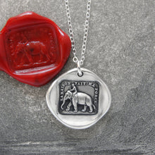 Load image into Gallery viewer, Reason Is My Strength - Silver Elephant Wax Seal Necklace - RQP Studio
