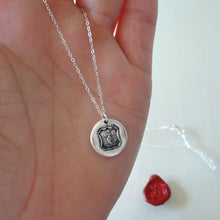 Load image into Gallery viewer, Silver Mermaid Wax Seal Necklace - Eloquence Divine Feminine Symbol
