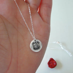 Silver Mermaid Wax Seal Necklace - Eloquence Divine Feminine Symbol