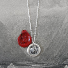 Load image into Gallery viewer, Silver Mermaid Wax Seal Necklace - Eloquence Divine Feminine Symbol
