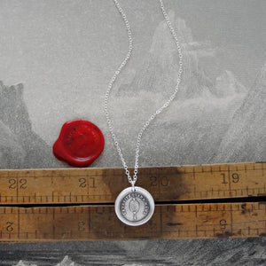 I Am Who I Am - Silver Wax Seal Necklace - Truth In Mirror