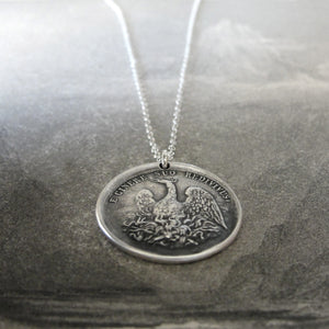 Silver Phoenix Necklace - Rise Again From The Ashes - Mythical Phoenix - RQP Studio