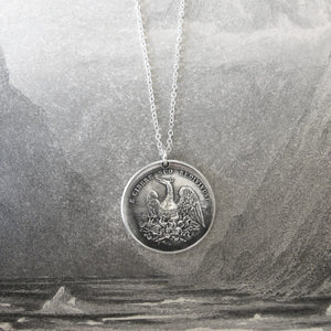 Silver Phoenix Necklace - Rise Again From The Ashes - Mythical Phoenix - RQP Studio