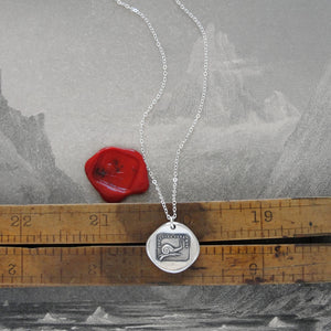 Silver Snail Wax Seal Necklace antique wax seal jewelry Always At Home