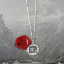 Load image into Gallery viewer, Silver Snail Wax Seal Necklace antique wax seal jewelry Always At Home
