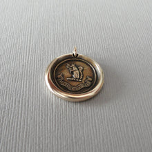 Load image into Gallery viewer, Blessed Are The Humble - Squirrel Wax Seal Pendant - Antique Bronze Wax Seal Jewelry
