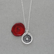 Load image into Gallery viewer, Star Wax Seal Necklace - Truth And Honor Antique Silver Jewelry North Star
