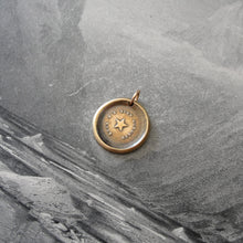 Load image into Gallery viewer, Guiding Star Wax Seal Pendant -Bronze Polaris North Star Jewelry - RQP Studio
