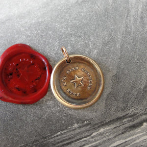 Guiding Star Wax Seal Pendant -Bronze Polaris North Star Jewelry - RQP Studio