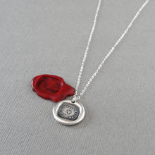 Load image into Gallery viewer, Watch Over The One I Love - Wax Seal Necklace With Star In Silver
