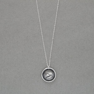 Such Is Life - Boat Wax Seal Necklace In Silver