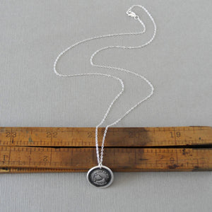Such Is Life - Boat Wax Seal Necklace In Silver