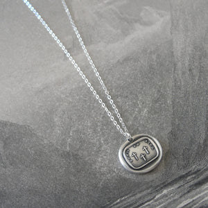 The Three Crosses - Silver Wax Seal Necklace - Such Is Life - RQP Studio