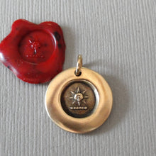 Load image into Gallery viewer, Sun Wax Seal Charm - Antique Bronze Jewelry Pendant Glory And Splendor
