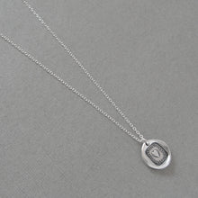 Load image into Gallery viewer, I&#39;m Not Happy If You Are Sad - Silver Heart Wax Seal Necklace
