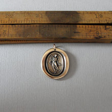 Load image into Gallery viewer, Dance, Music and Song - Terpsichore Wax Seal Pendant - Bronze Dancer Muse Wax Seal Jewelry
