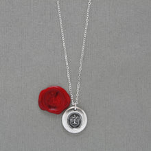 Load image into Gallery viewer, Dangers Delight - Silver Wax Seal Necklace - Scottish Thistle Symbol of Scotland
