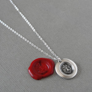 Dangers Delight - Silver Wax Seal Necklace - Scottish Thistle Symbol of Scotland