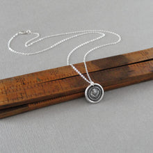 Load image into Gallery viewer, Thistle Wax Seal Necklace In Silver - Scottish heritage emblem jewelry - RQP Studio
