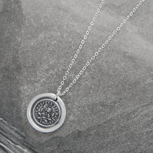 Load image into Gallery viewer, Thy Sweetness Is My Life - Silver Rose Wax Seal Necklace 
