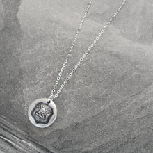 Load image into Gallery viewer, Nothing In Life Is Permanent - Silver Wax Seal Necklace With Leopard Head
